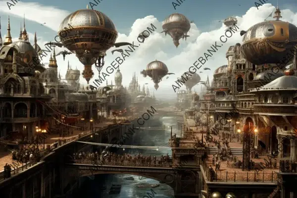 Visualize Steampunk World of Towering Airships.