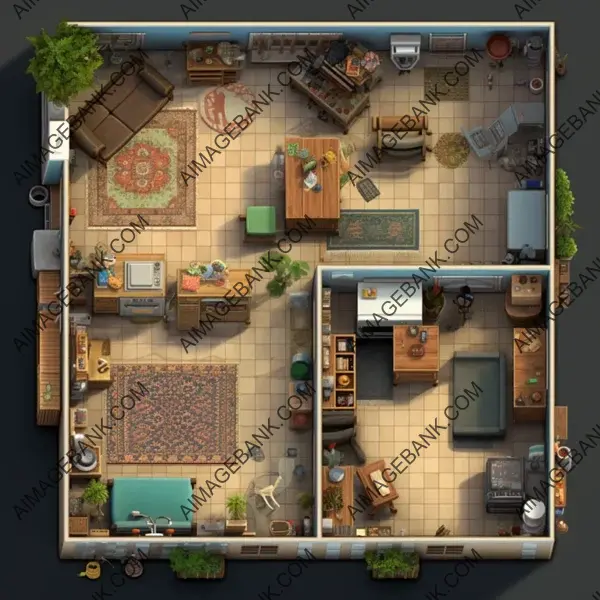 Discover Top-Down View of LA Ghetto Apartment Tileset.