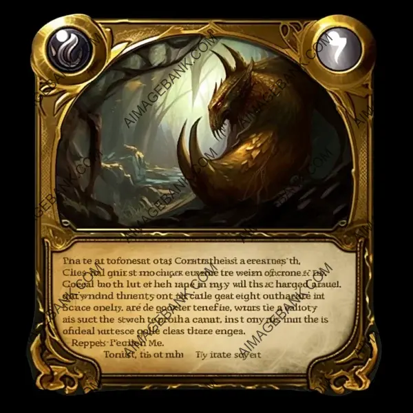 Enhance Your TCG Design with Dark Golden Text Box