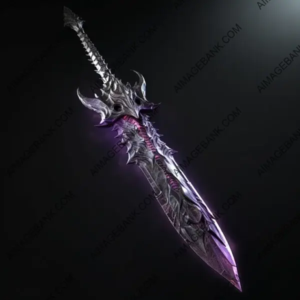 Bulky greatsword with a sharp razor edge, chaos theme