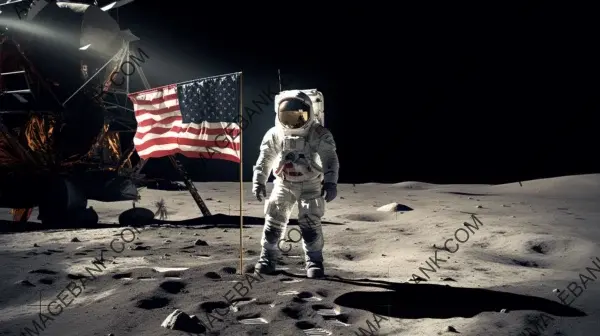 Photo-Realistic Journey: Apollo 11 Moon Landing in High-Quality