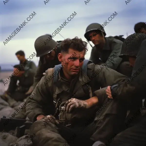 Wounded Soldiers at Omaha Beach: Honoring the Fallen Heroes