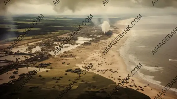 From Above: Aerial Perspectives of Omaha Beach in Historical Photos