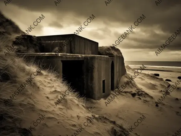 Fortified Defenses: Close-Up Shots of Bunkers at Omaha Beach