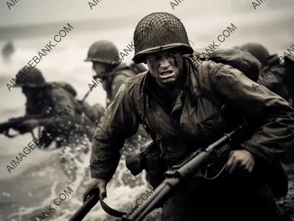 Omaha Beach Infantry: A Dynamic Display of Allied Forces