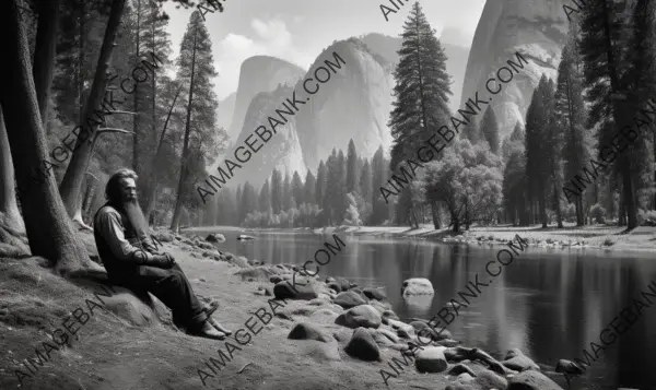 John Muir: A Captivating Photo from 1872, Showcasing His Exploration of Yosemite