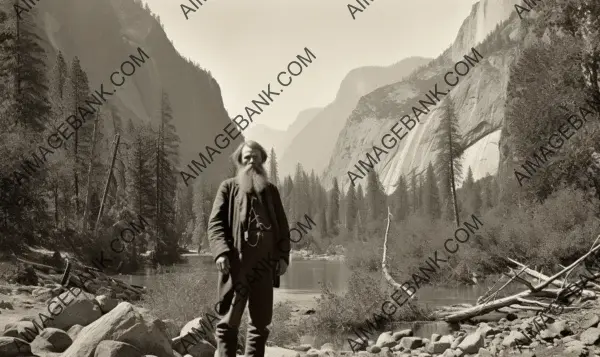 John Muir: A Striking Snapshot from 1872, Capturing His Connection with the Wilderness