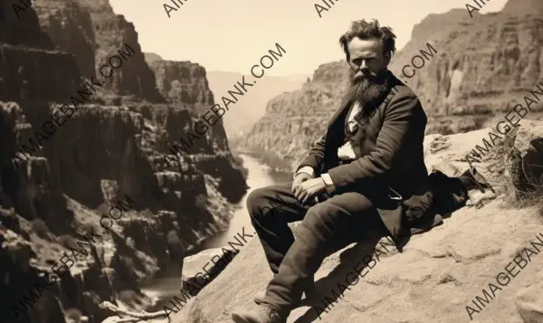 John Wesley Powell: A Striking Snapshot from 1872, Commemorating His Contributions to Western Geography