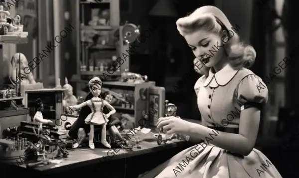 Ruth Handler: A Captivating Photo from 1959, Showcasing Her Iconic Creation &#8211; the Barbie Doll