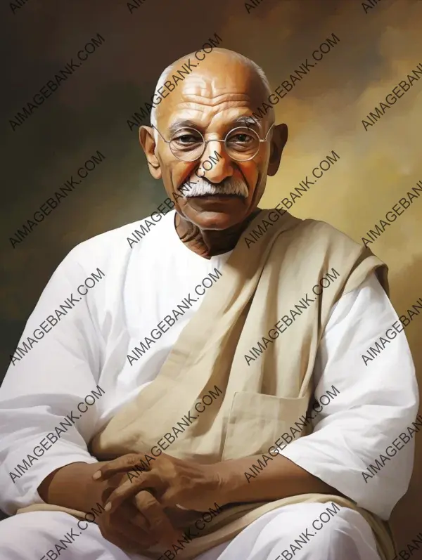 Gandhi: Capturing the Peaceful Presence in Portraits