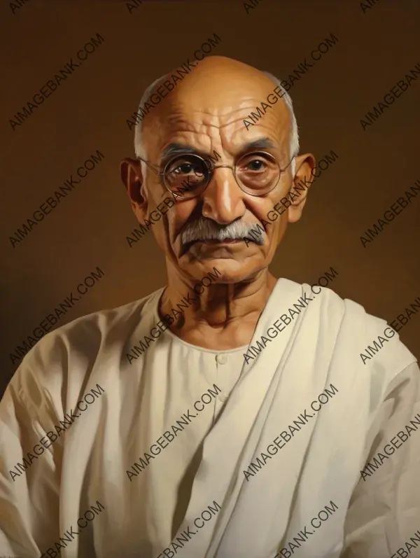 Capturing the Peaceful Presence of Gandhi in Portraits