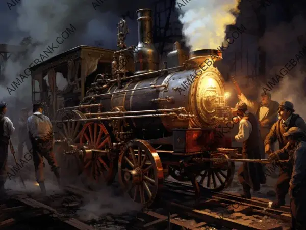 Capturing the First Steam Locomotive: A Testament to Industrial Revolution