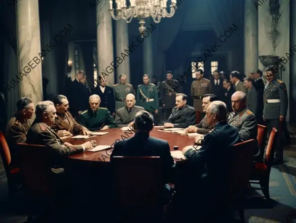 Shadows of Diplomacy: Capturing the Essence of the Yalta Conference