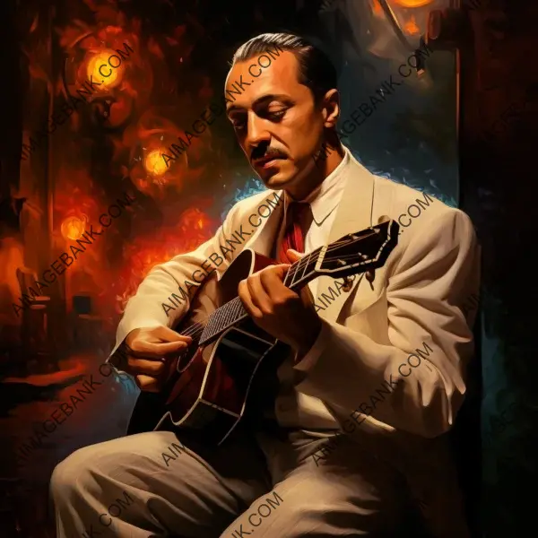 Musical Talent in Portraits: Django Reinhardt