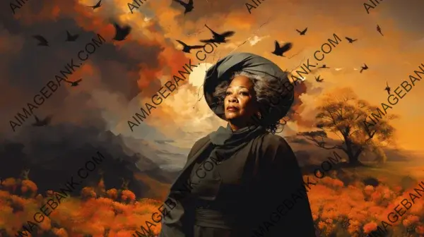 Toni Morrison Artistic Digital Illustration Created