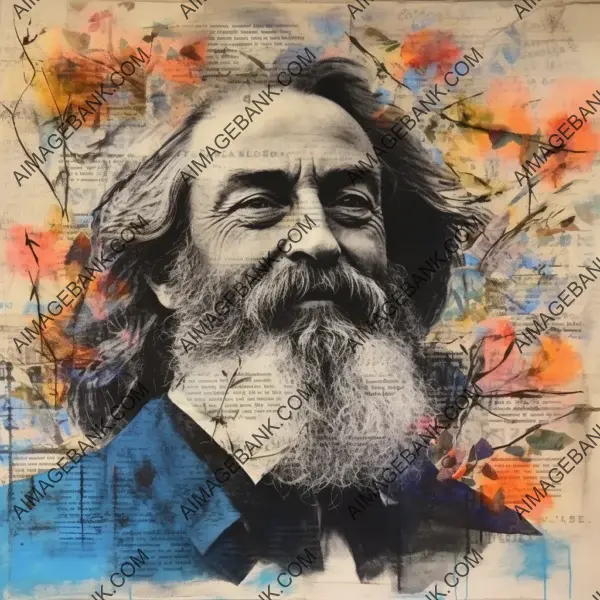 Walt Whitman Mixed Media Art Unleashed