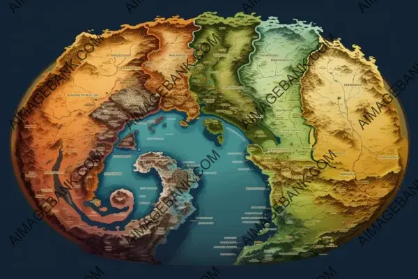 Pangea in Different Geological Epochs Depicted