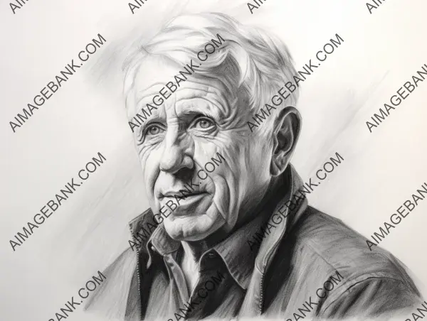 Robert Frost Captivating Sketch Creation