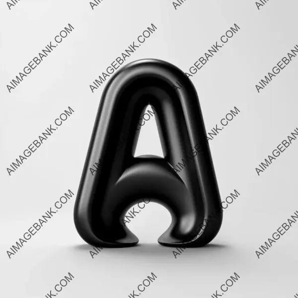 Minimal rounded black capital letter