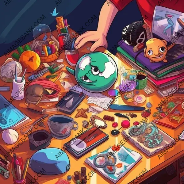 Pile of cool items on a table