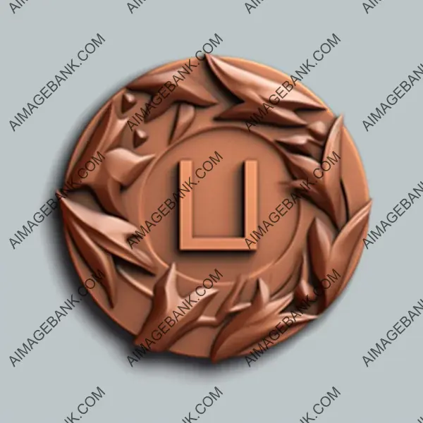 Rosette award white background orthographic elegant