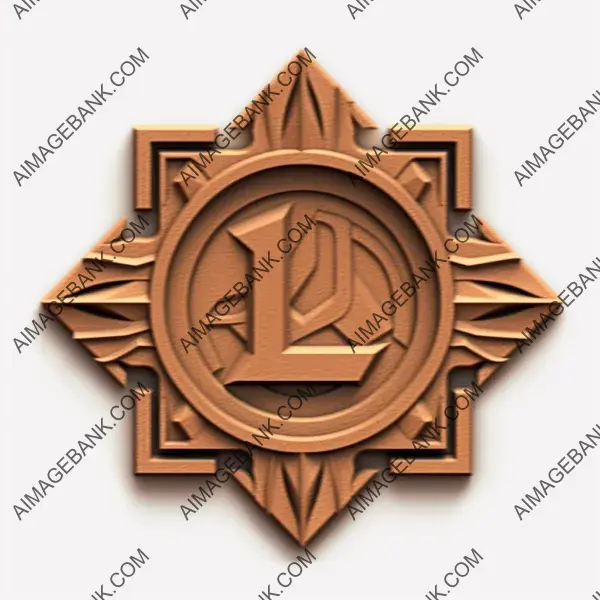 Rosette award white background orthographic distinguished