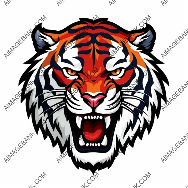 Icon mascot logo tiger sharp black vector li fierce