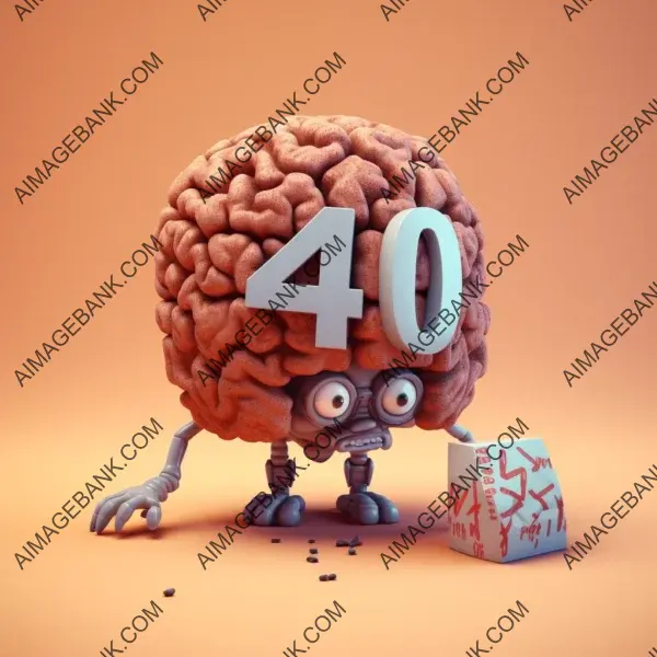 Confused brain surrounded 404 error puzzled