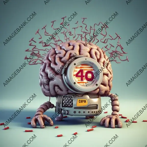 Confused brain surrounded 404 error puzzled