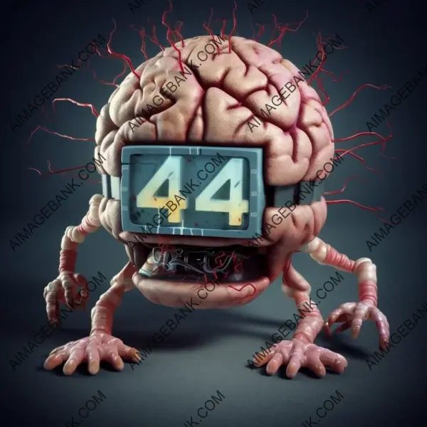 Confused brain surrounded 404 error disoriented