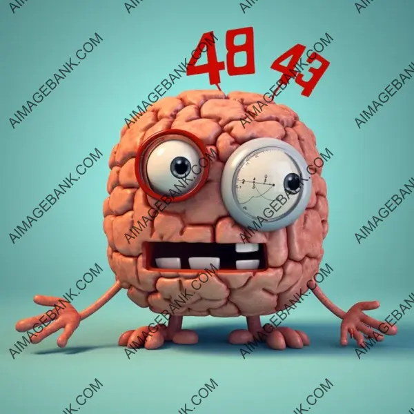 Confused brain surrounded 404 error befuddled