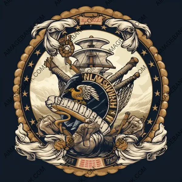 Logo that showcases military members united strong