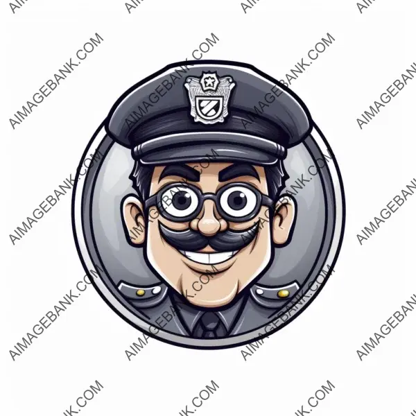 Central Cartoon Cop Badge