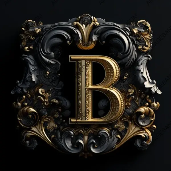 Formal Black Royal Style Letter in 32K UHD