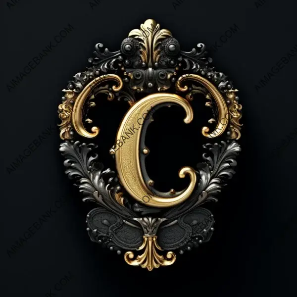 Formal Black Royal Letter of Luxury Style in 32K UHD