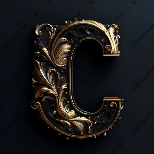 32K UHD Formal Black Royal Style Letter with Luxury