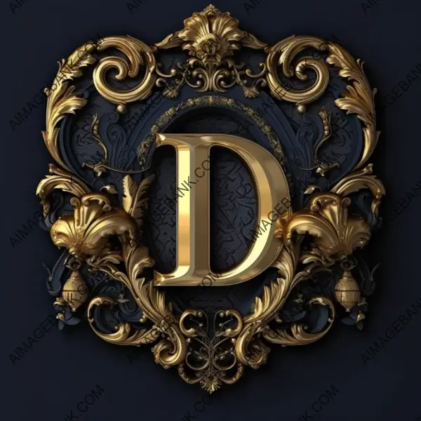 Formal Luxury Black Royal Letter with Luxury Style in 32K UHD