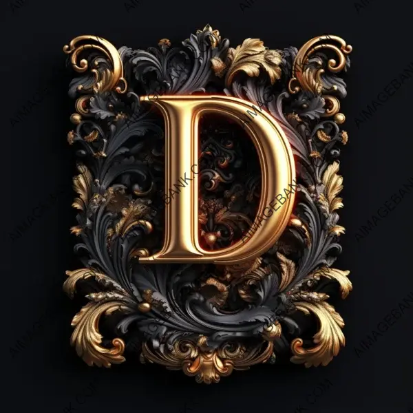 32K UHD Formal Luxury Black Royal Style Letter with Luxury Style