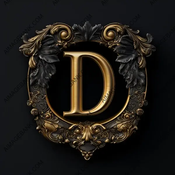 Formal Luxury Black Royal Letter with Luxury Style in 32K UHD