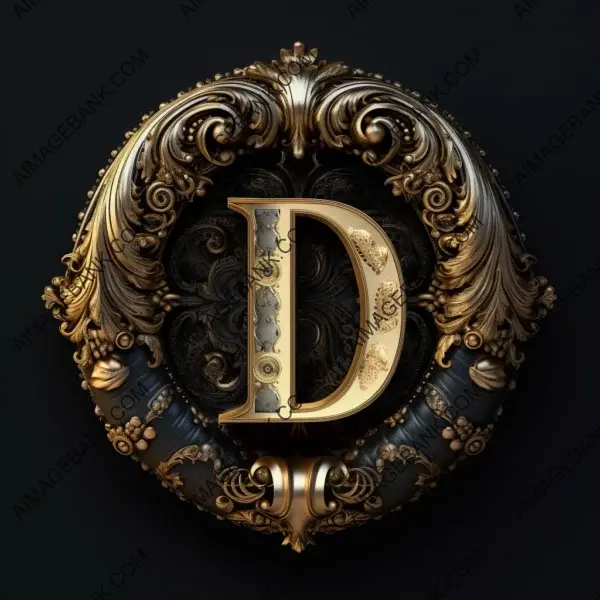 Formal Luxury Black Royal Letter with Formal Luxury in 32K UHD