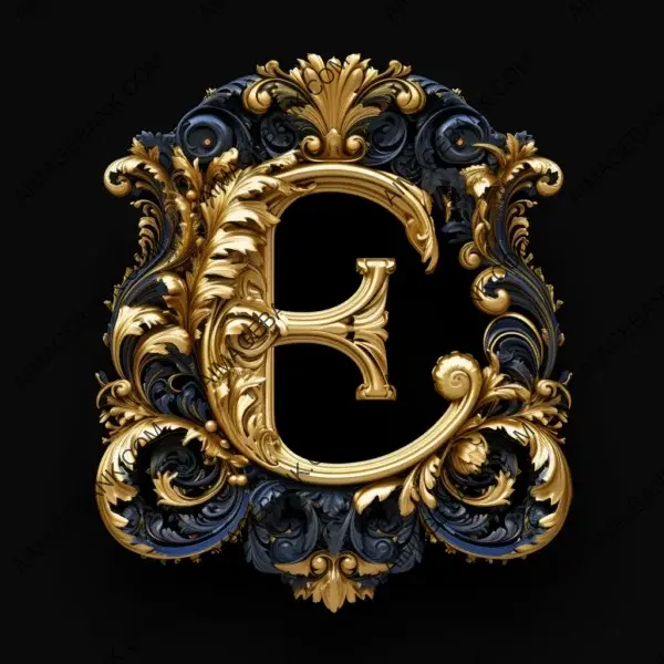 Formal Luxury Black Royal Letter with Formal Luxury Style in 32K UHD