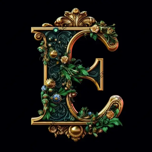 32K UHD Formal Black Royal Style Letter with Royal Luxury