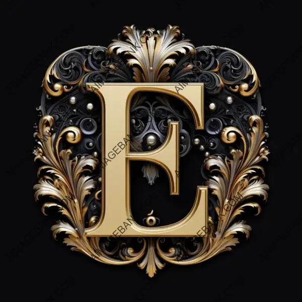 32K UHD Formal Black Royal Style Luxury Letter with Royal Luxury