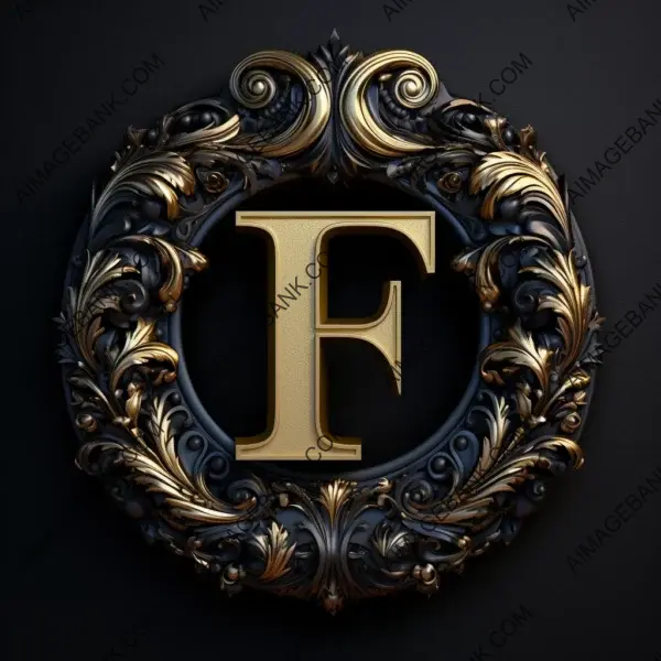 Formal Luxury Black Royal Letter with Royal Luxury Style in 32K UHD