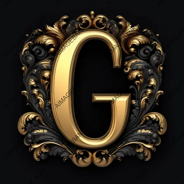 32K UHD Formal Black Royal Style Letter with Luxury Style