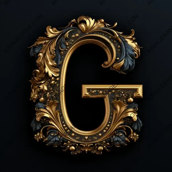 Formal Luxury Black Royal Letter with Formal Royal Style in 32K UHD