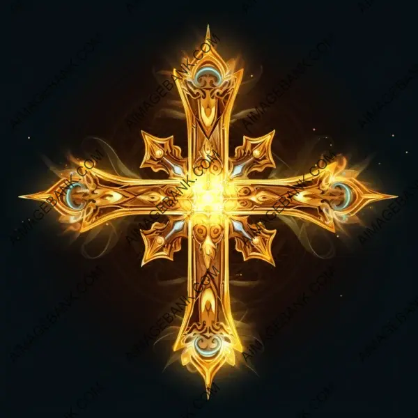 Game of Faith: Holy-Themed Clickable Skill Logo