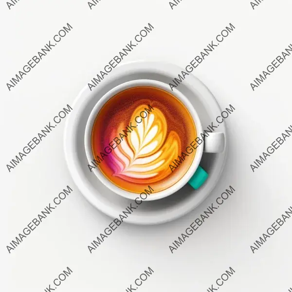 Miniature coffee icon in a stylish 3D drawing style