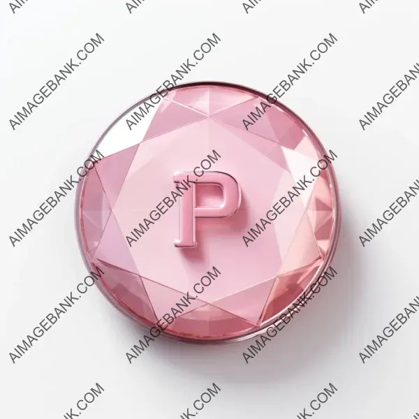 Adorable pastel pink badge with transparent background