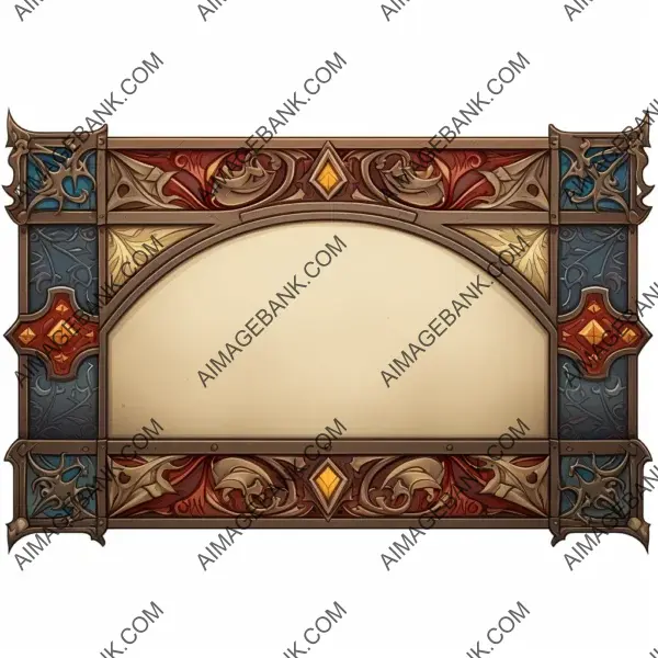 Transparent border for a medieval game UI panel